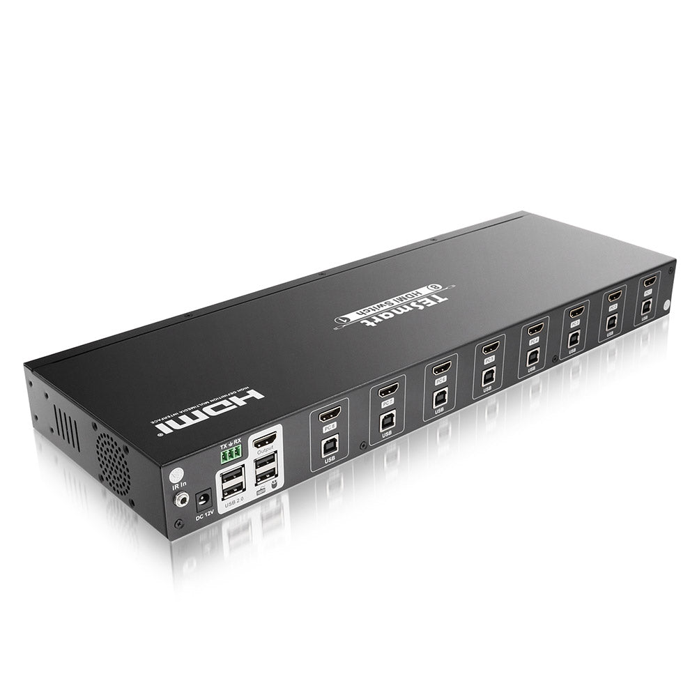 8 Port HDMI KVM Switch 4K30Hz Support RS232/LAN Control