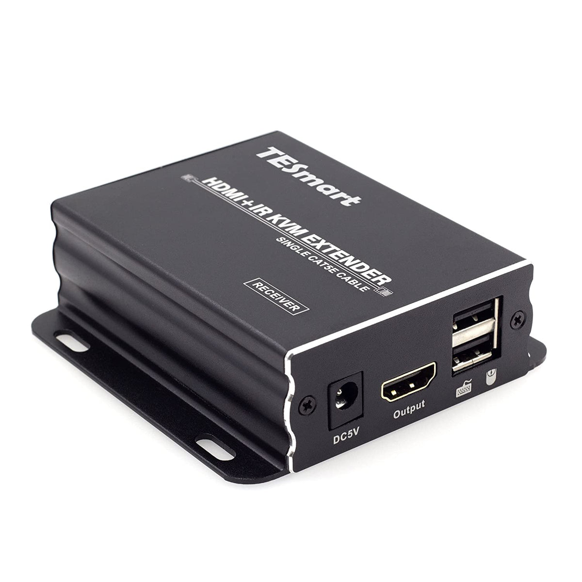 TESmart 120M HDMI KVM Extender Over TCP/IP Ethernet/Over Single Cat5e/cat6  Cable 1080P with IR Remote - Up to 393ft/120M (Receiver)