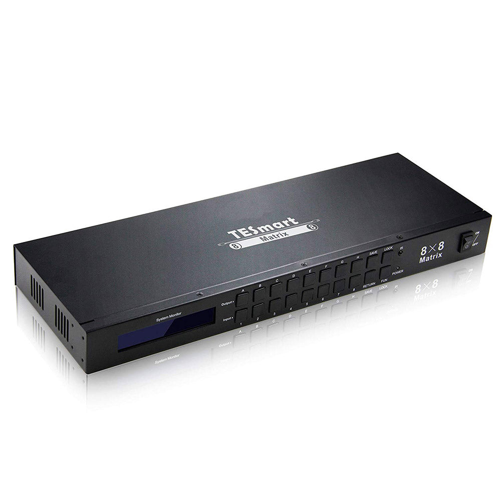 HDMI Matrix Video Switcher - 8x8 - 4K HDMI 1.4 - Control Switcher with  Remote - IP - Ethernet Port - RS232 - Rack Mount