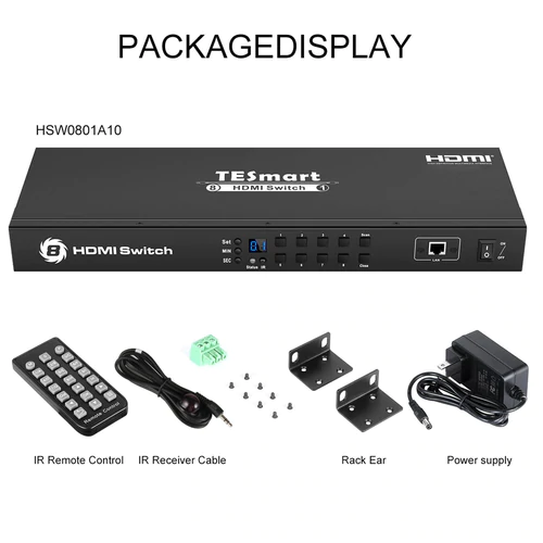 TESmart 8 Port HDMI Switch 4K with Remote Control, 8x1 HDMI S BuyTESmart.com