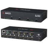 Avico 4x4 Video Matrix HDMI 2.0 | 4K60hz & 1080P Together | ARC | HDR | Dolby Vision | Downscaler | Web GUI | Switcher | Splitter