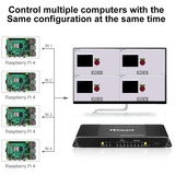 TESmart HDMI KVM Switch 4X1 Quad Screen Multi-Viewer Splitter Seamless Switcher