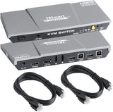 2 PORT KVM HDMI 2.0 VIDEO SWITCH - 4K 60HZ – QHD 144HZ - AUDIO OUTPUT & USB SHARING – 2X1