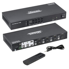4 Port Dual Monitor KVM Switch Kit HDMI 4K60Hz with EDID HKS0802A1U –  TESmart