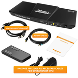 DUAL MONITOR 2-PORT KVM – HDMI + HDMI – 4K 60HZ UHD – AUDIO OUTPUT & USB SHARING – 4X2