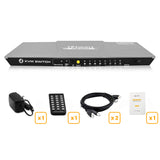 TESmart 4 Port KVM HDMI 2.0 Video Switch - 4K 60Hz UHD - Audio Output, USB Sharing