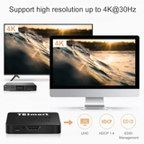TESmart HDMI Splitter 1 In 2/4 Out Support 4K 60Hz HDR 10 HDCP 2.2 Smart EDID for PS4 Xbox Sky Box Fire Stick, DVD Player HDTV Projector-Coral
